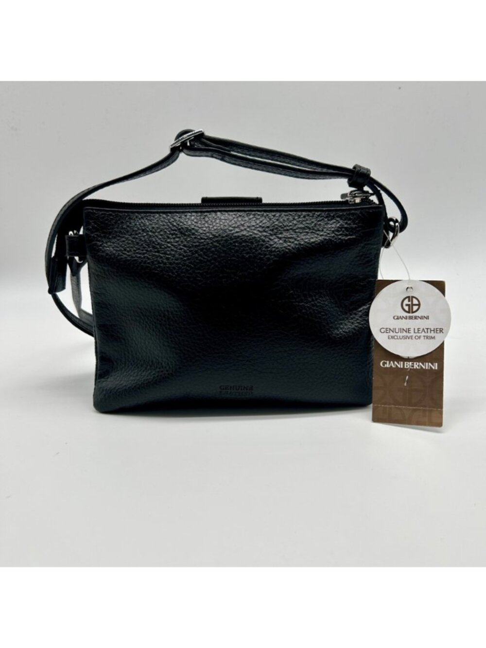 Giani Bernini Black Leather Softy Mini Accordion Crossbody - Picture 2 of 10